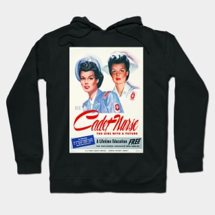 Cadet Nurse "The Girl With A Future" Restored Vintage World War II Poster Print Hoodie